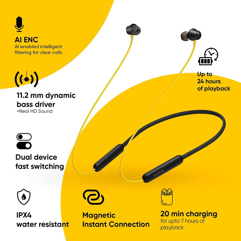 Realme Buds Wireless 2S Bluetooth Neckband