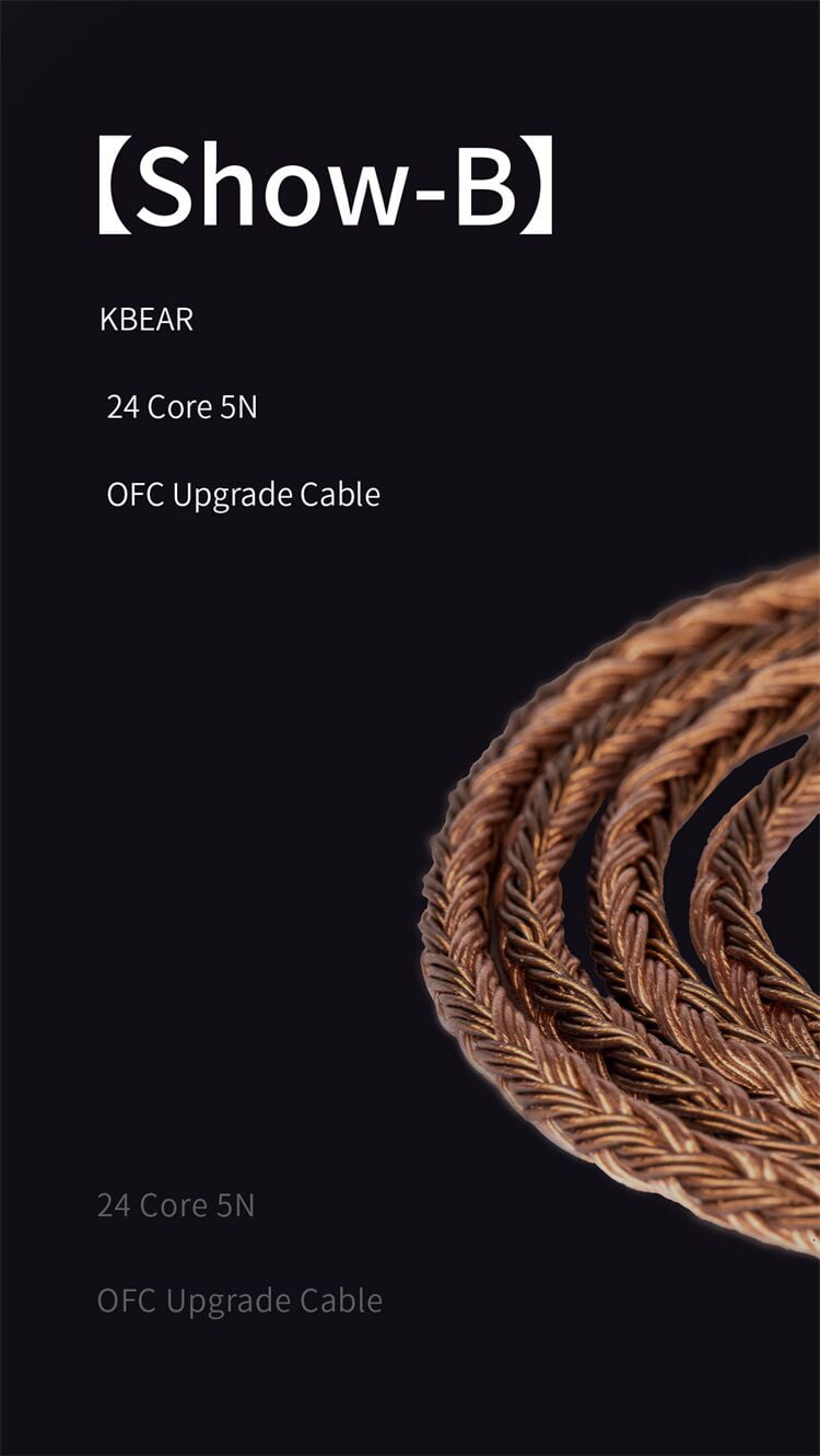KBEAR Show-B 24 Core 5N OFC Upgrade Cable 2Pin