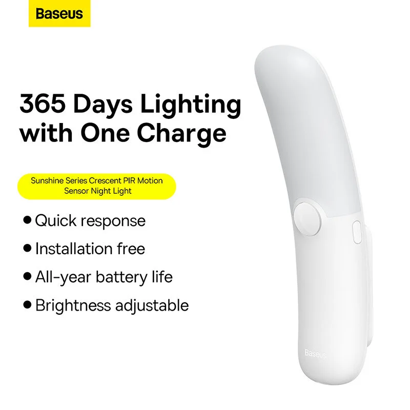 Baseus Sunshine Series Crescent PIR Motion Sensor Night Light