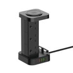 LDNIO SKW6457 6 Outlet USB Tower Extension Power Socket with 15W Wireless Charger