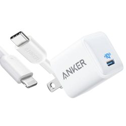 Anker 20W Adapter with Cable for iPhone - MFi Certified