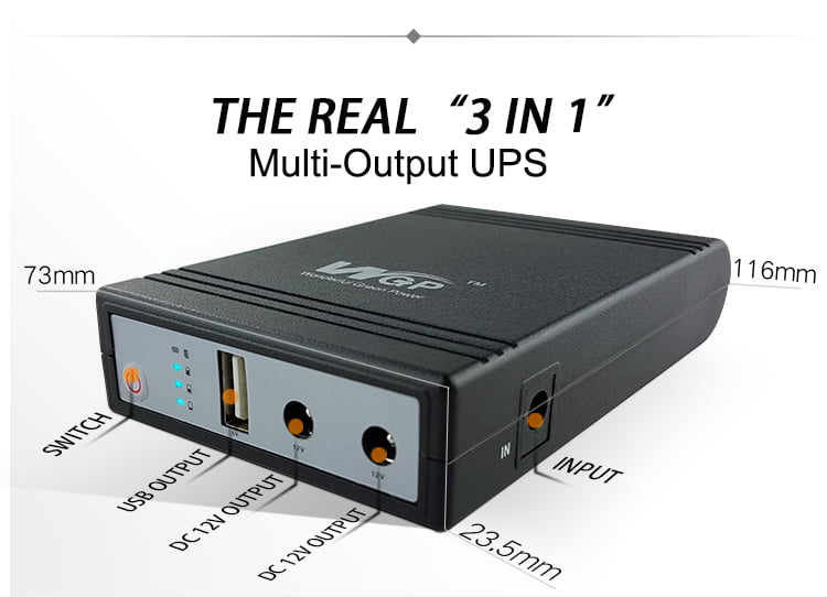 WGP Mini UPS Router ONU Backup for 8hrs Power Backup