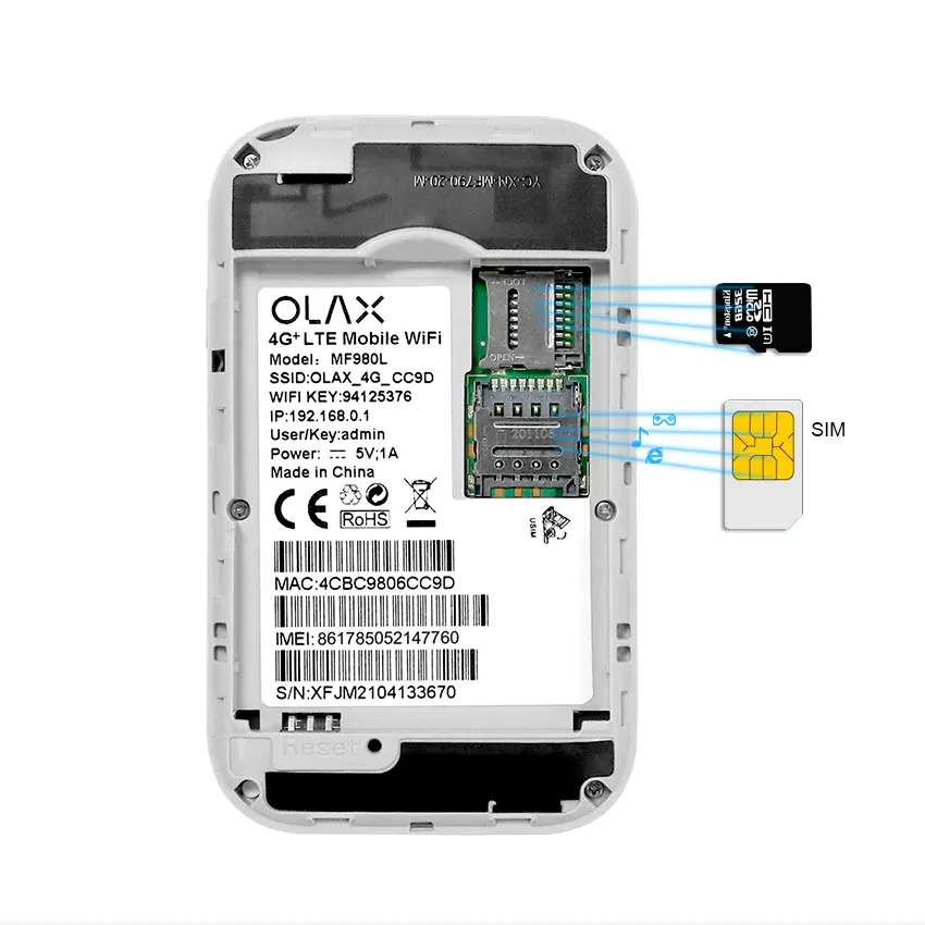 OLAX MF980L 4G 150Mbps Pocket Router with Sim Slot