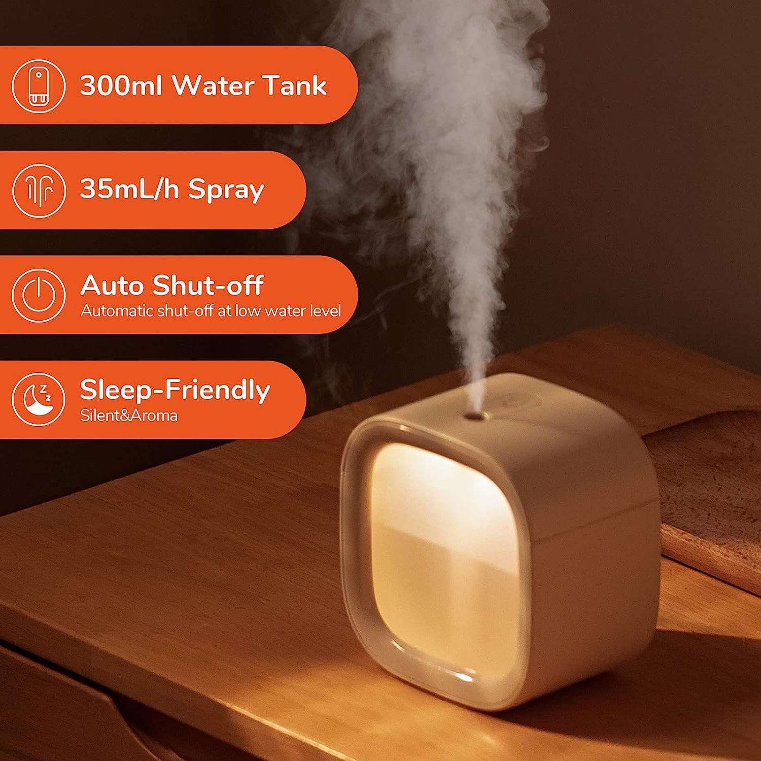 Jisulife HU18 Mini Aromatherapy Diffuser Cool Mist Humidifiers