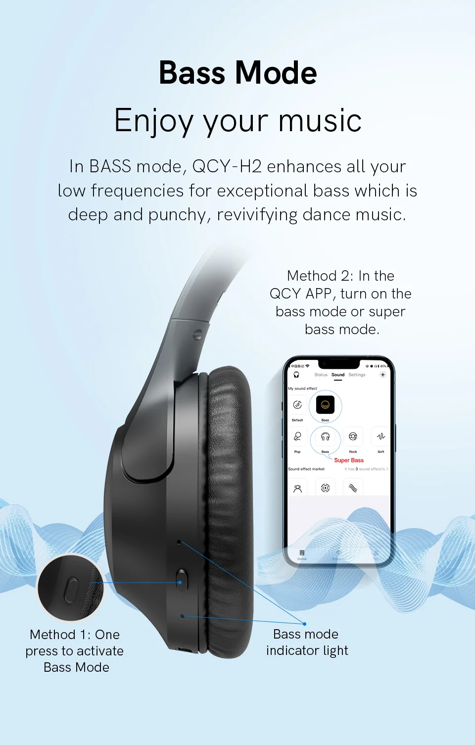 QCY H2 Bluetooth Headphones