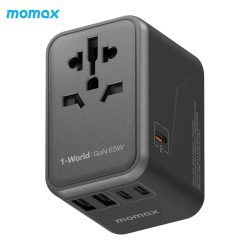 Momax UA8 1-World 65W GaN Travel Socket Adapter