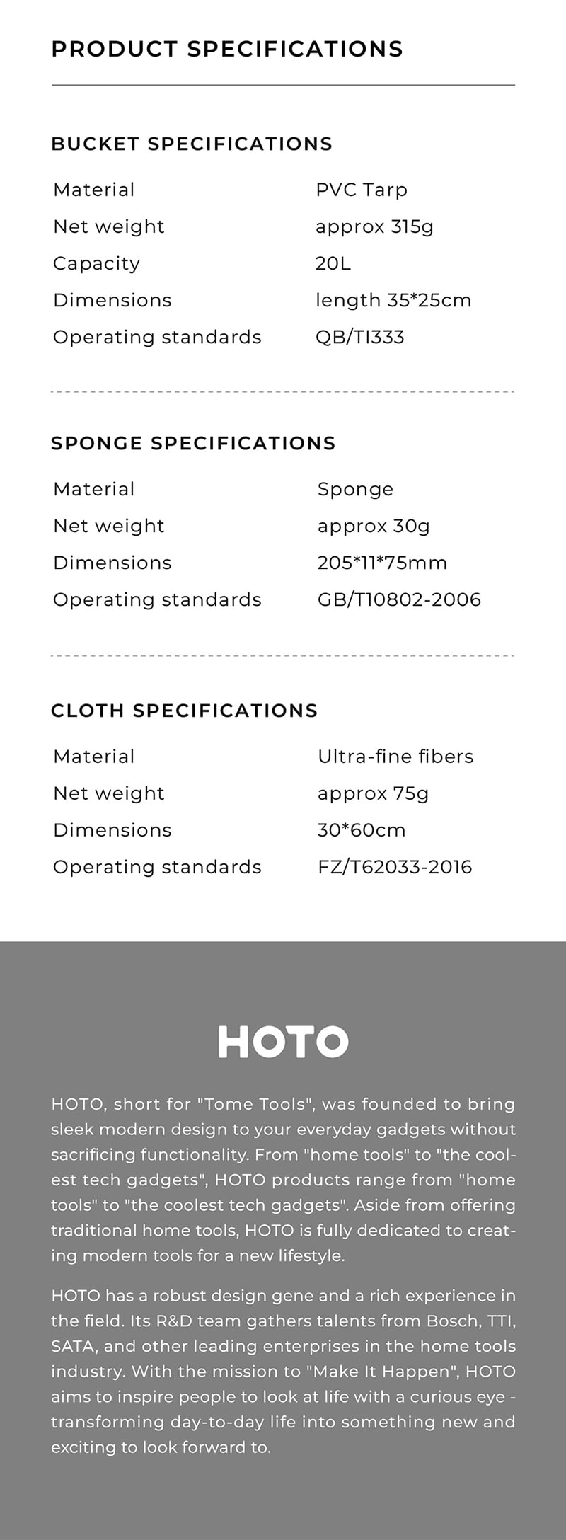 HOTO Outdoor Wash Kit