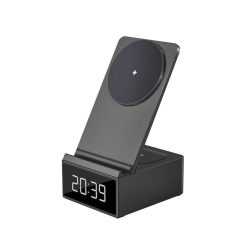 WiWU Wi-W011 Platinum 15W 3 in 1 Wireless Charger with Clock