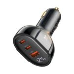 Mcdodo Prism Series 128W PD Dual USB-C + USB-A Digital Display Car Charger (1)