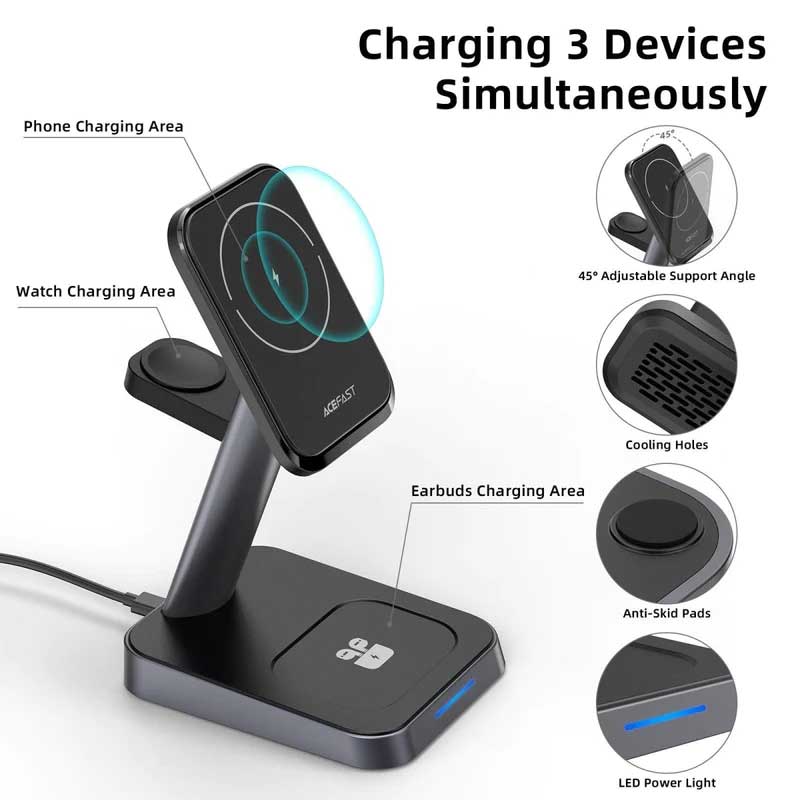 ACEFAST E3 3-in-1 Magnetic Wireless Charger (1)