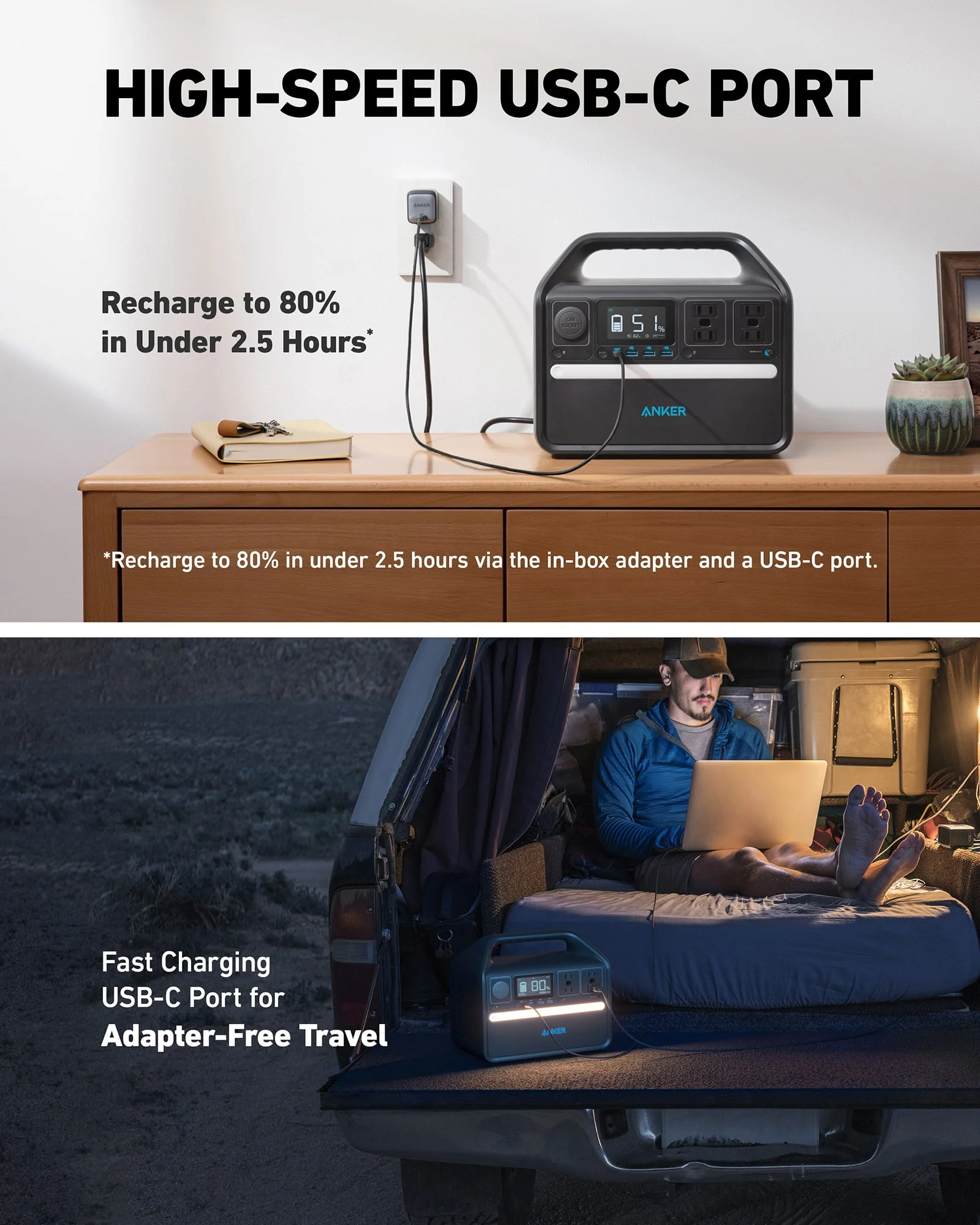 Anker 535 Portable Power Station with LiFePO4 Battery Pack (1)