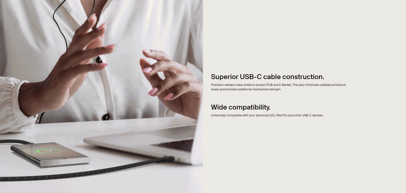 Belkin BoostCharge Type C To Type C Cable (Braided) (1)