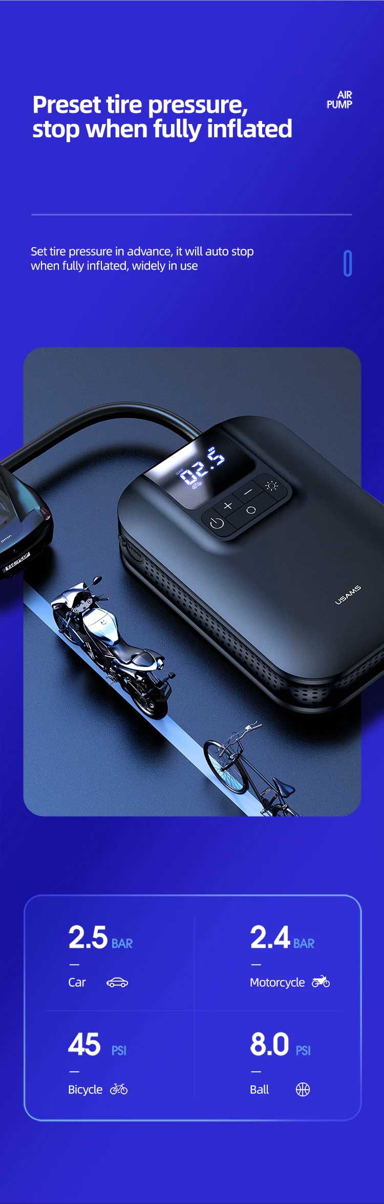 USAMS US-ZB215 Mini Car Air Pump (1)