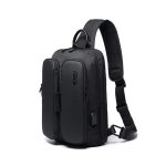 BANGE BG-7079 USB Charging Crossbody Bag with Anti-theft Pocket Oxford Cloth Chest Pack (4)