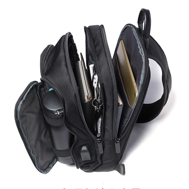 BANGE BG-7079 USB Charging Crossbody Bag with Anti-theft Pocket Oxford Cloth Chest Pack (4)