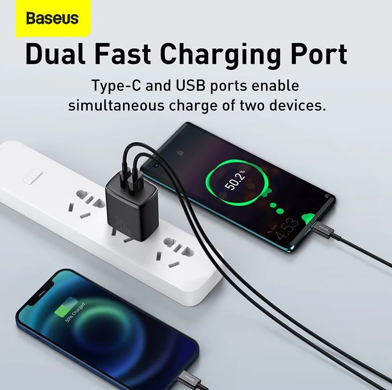 Baseus CCXJ-01 Compact Super Quick Charger Dual Port U+C 20W CN (1)