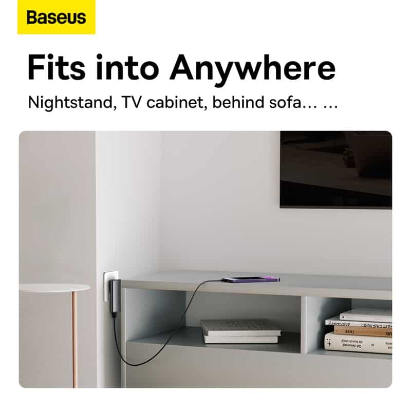 Baseus GaN5 Pro Ultra-Slim Fast Charger C+U 65W CN Type-C to Type-C 100W 1m Gray -CCGP150013 (7)