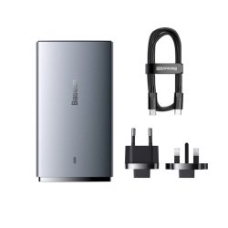 Baseus GaN5 Pro Ultra-Slim Fast Charger C+U 65W CN Type-C to Type-C 100W 1m Gray -CCGP150013 (7)