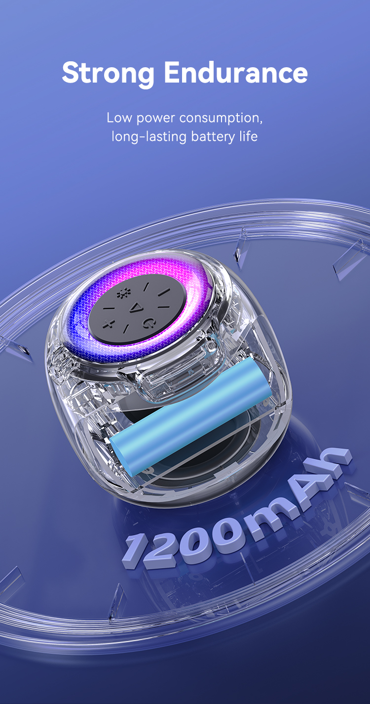 USAMS US-YX014 YIN Series Portable TWS Bluetooth Speaker Mini Wireless Subwoofer with Colorful Light (2)