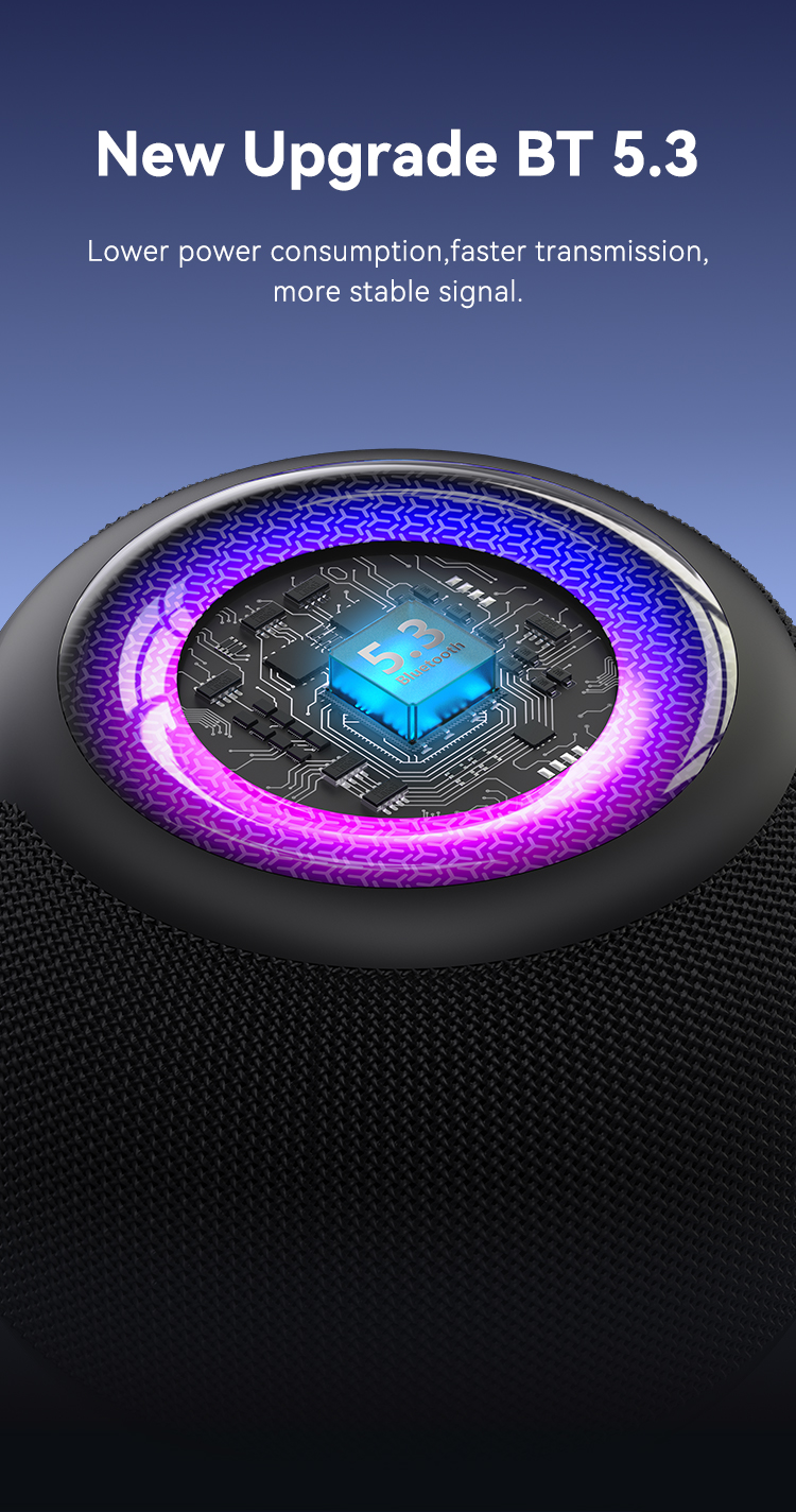 USAMS US-YX014 YIN Series Portable TWS Bluetooth Speaker Mini Wireless Subwoofer with Colorful Light (2)