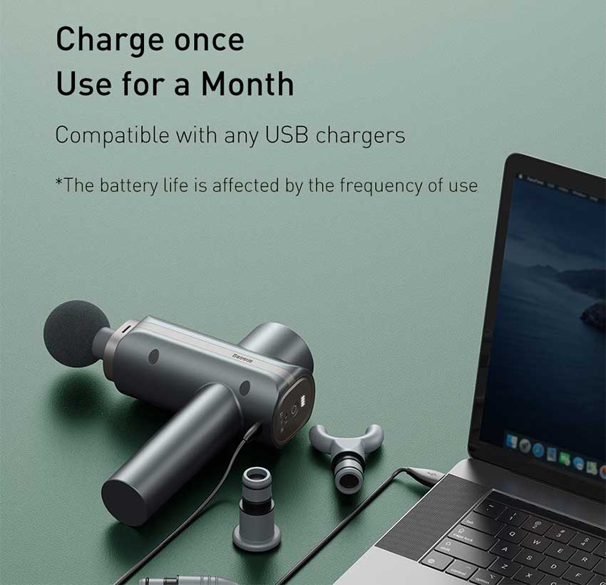 Baseus Dual Mode Massage Gun Muscle Relaxer Massager (1)