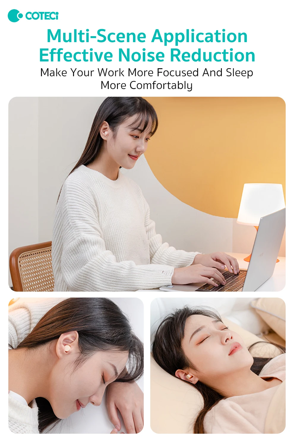 COTECi Noise Cancelling Memory Foam Earplugs (1)