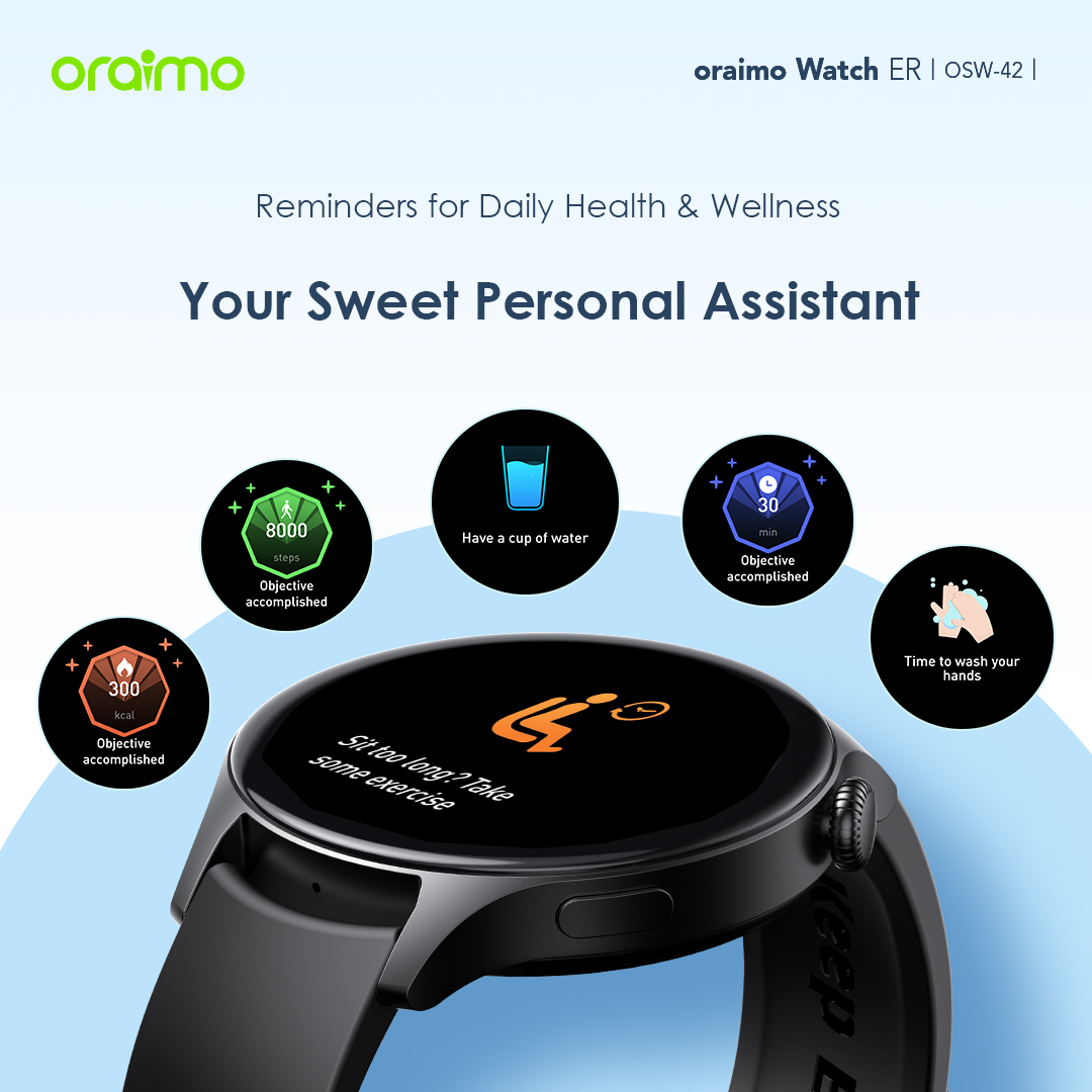 Oraimo OSW-42 Watch ER 1.43” AMOLED Calling Smart Watch (1)