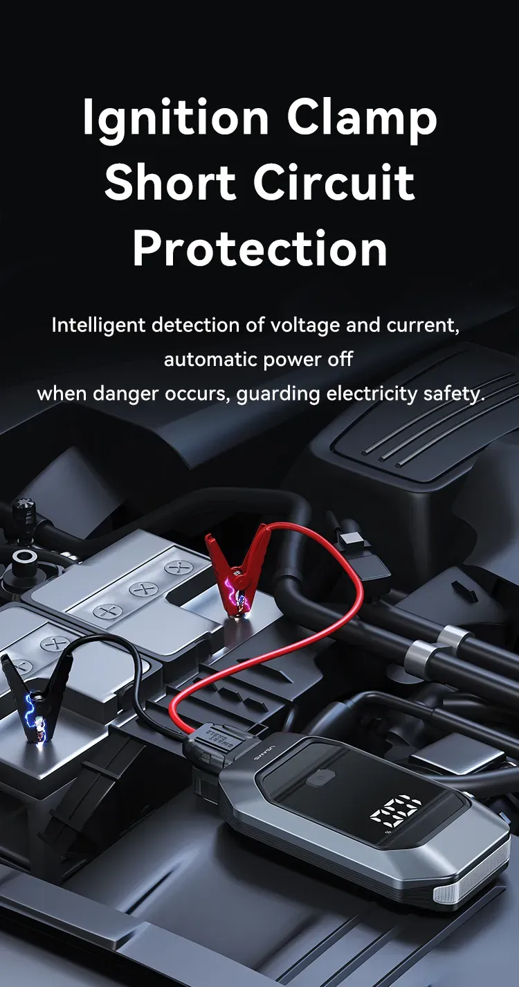 USAMS US-ZB284 12v Car Jump Starter with Light Power Bank 8000mAh Battery (1)