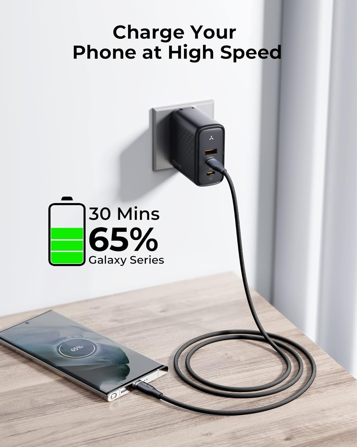 VOLTME Rugg Series 3A 3.3ft1M USB-C Cable (1)