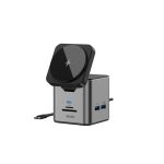 WiWU Wi-W025 9 in 1 Multi Ports Docking Station and Magsafe Wireless Charger (2)