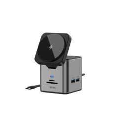 WiWU Wi-W025 9 in 1 Multi Ports Docking Station and Magsafe Wireless Charger (2)