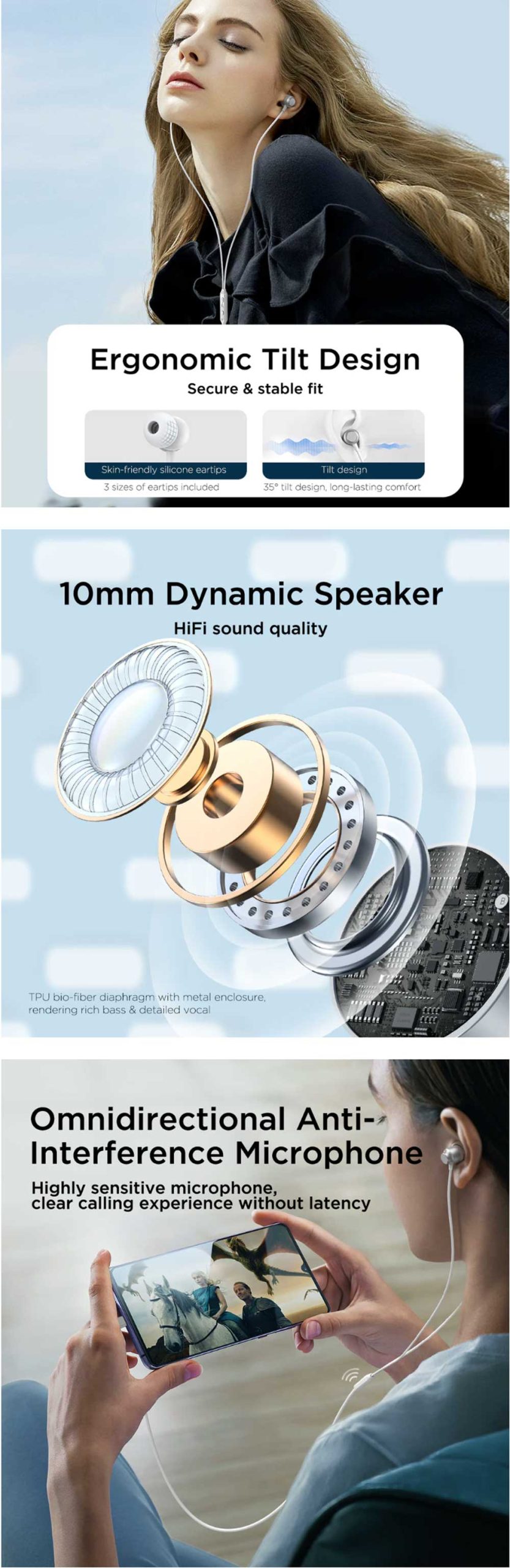 Joyroom JR-EC06 Type-C Metal In-Ear Wired Earphone (1)