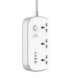 Ldnio-SC3416-Power-Strip-65W-3-Sockets-With-4-Port-Charger