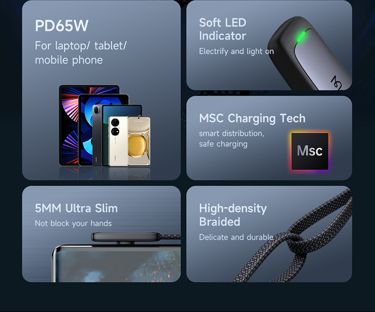 Mcdodo CA-336 Zebra Series 65W Type-C To Type-C 90 Degree Data Cable 1.2m