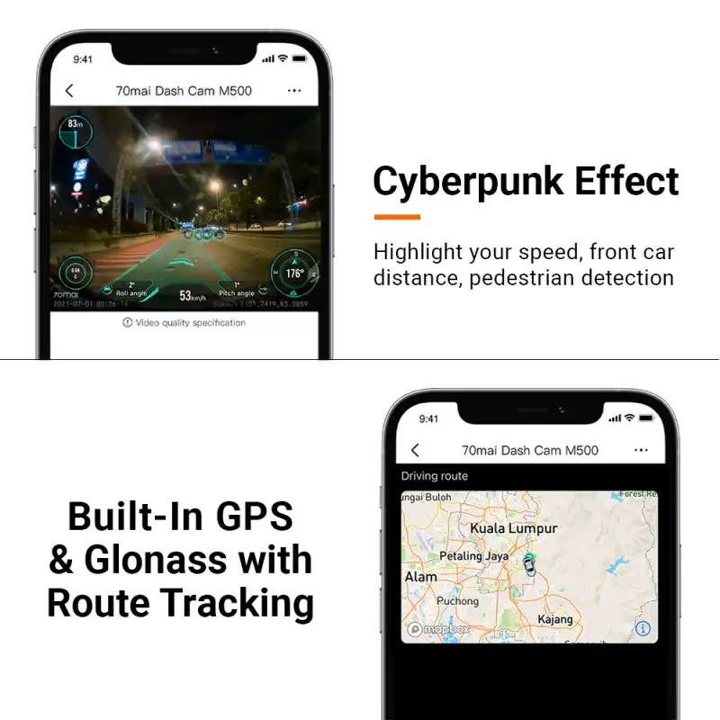 70mai M500 Dashcam Car Recorder 1944P Night Vision with ADAS (Chinese Version) (1)