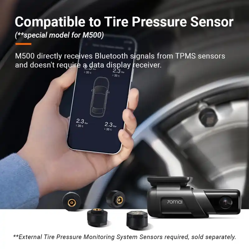 70mai M500 Dashcam Car Recorder 1944P Night Vision with ADAS (Chinese Version) (1)