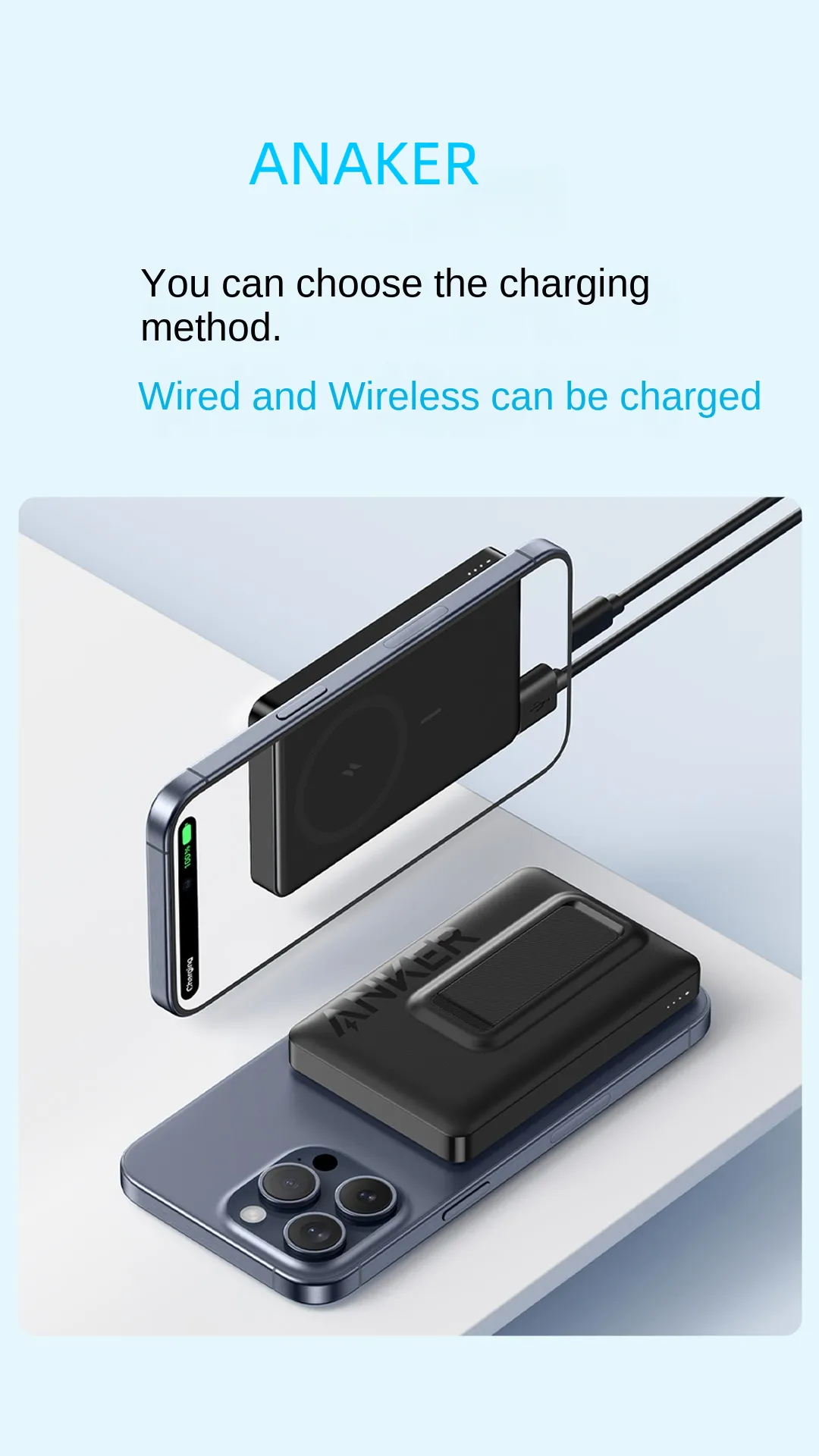Anker A1652 Magnetic Wireless Charging 10000mAh Magsafe Powerbank with USB-C Cable (1)