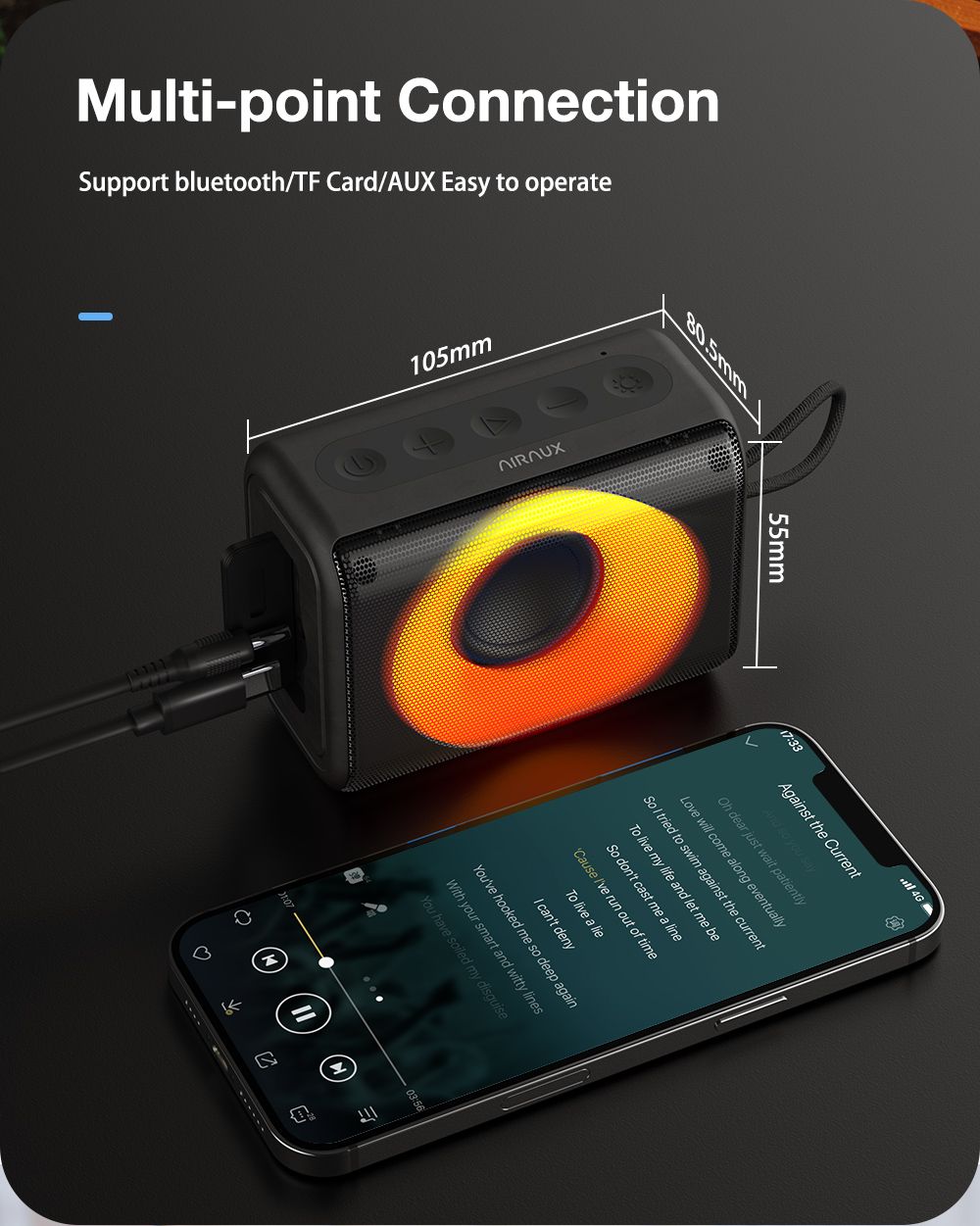 BlitzWolf AirAux AA-WM2 10W Wireless Bluetooth Speaker (1)