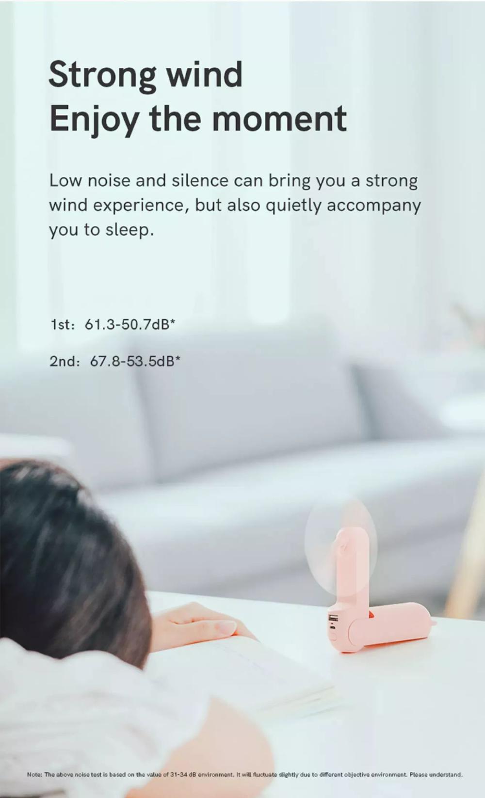 JISULIFE F8X Mini Fan Portable Fan (New Upgrade Version) (1)