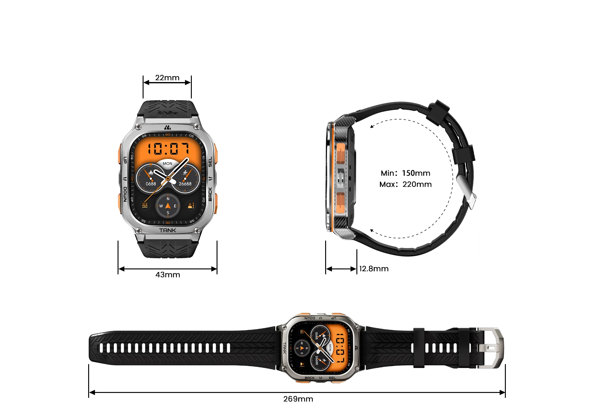 Kospet Tank M3 Ultra Dual GPS Rugged Smart Watch (1)