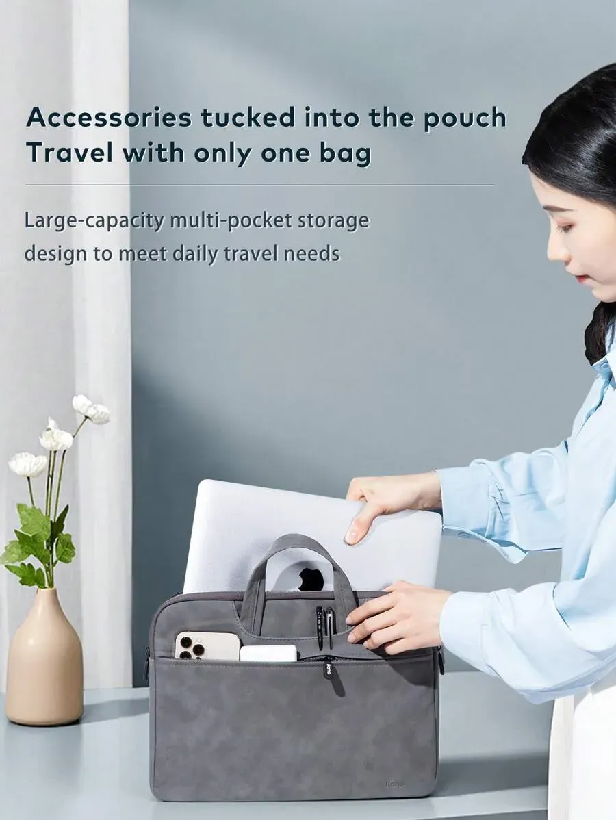 LLANO PU Sheepskin Waterproof Slim Laptop Sleeve for 14.5 inch 15.6 Inch (1)