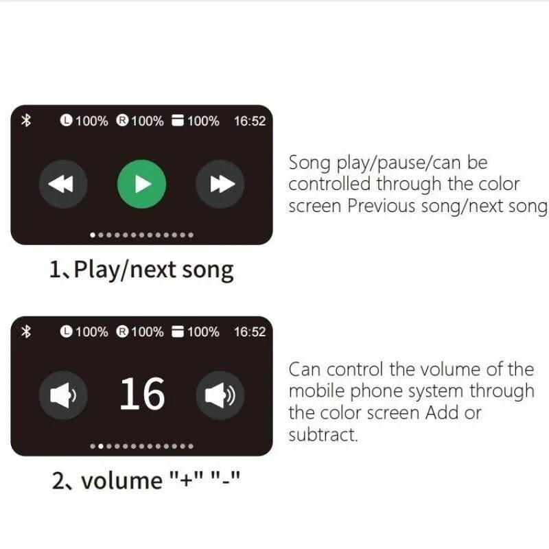 A9 Pro ANC Earbuds Touch Screen Display (1)