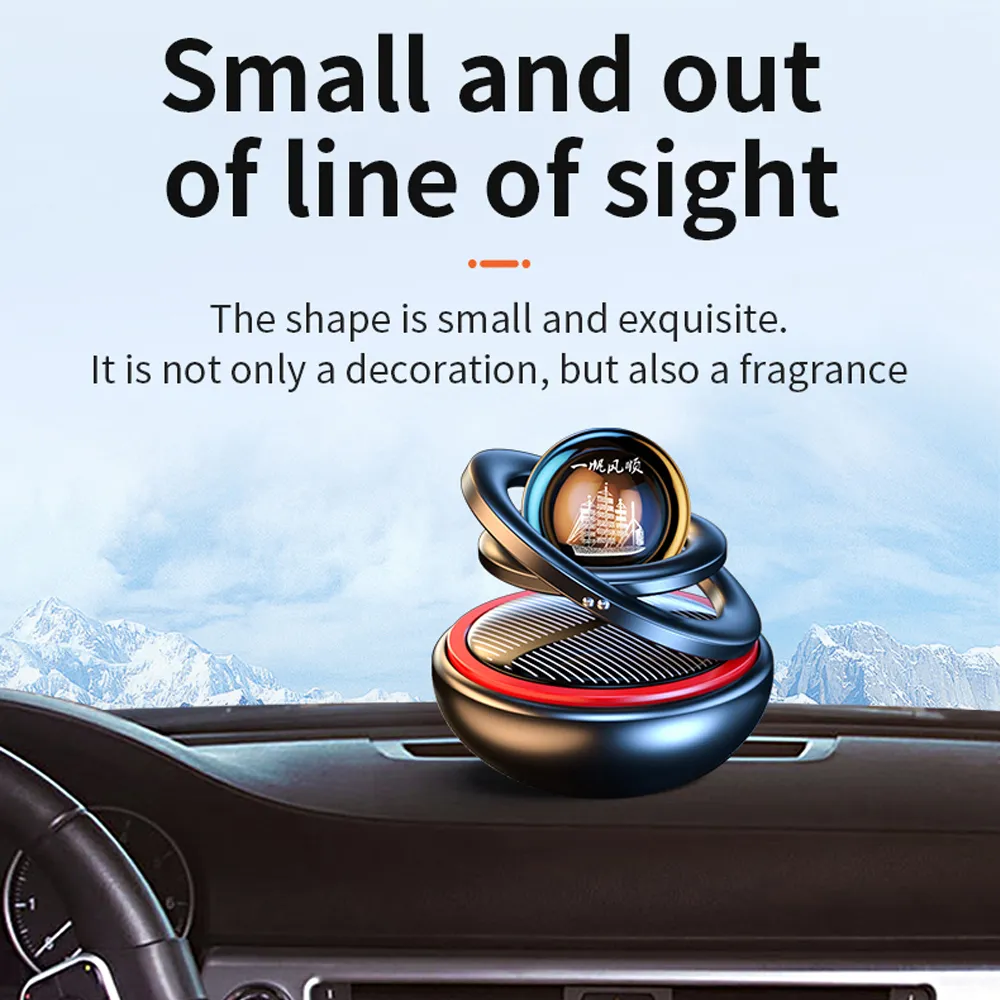 Car Solar Air Freshener Rotatable Aromatherapy Diffuser for Car Home Interior Fragrance (1)