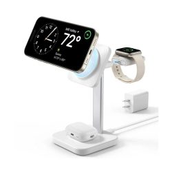 ESR HaloLock 3-in-1 Watch Wireless Charging Set -US Plug (White) (1)