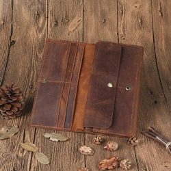 Genuine Leather Vintage Men’s Long Wallet