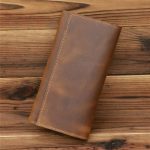 Genuine Leather Vintage Men’s Long Wallet