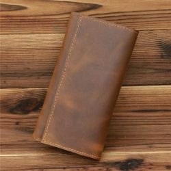 Genuine Leather Vintage Men’s Long Wallet