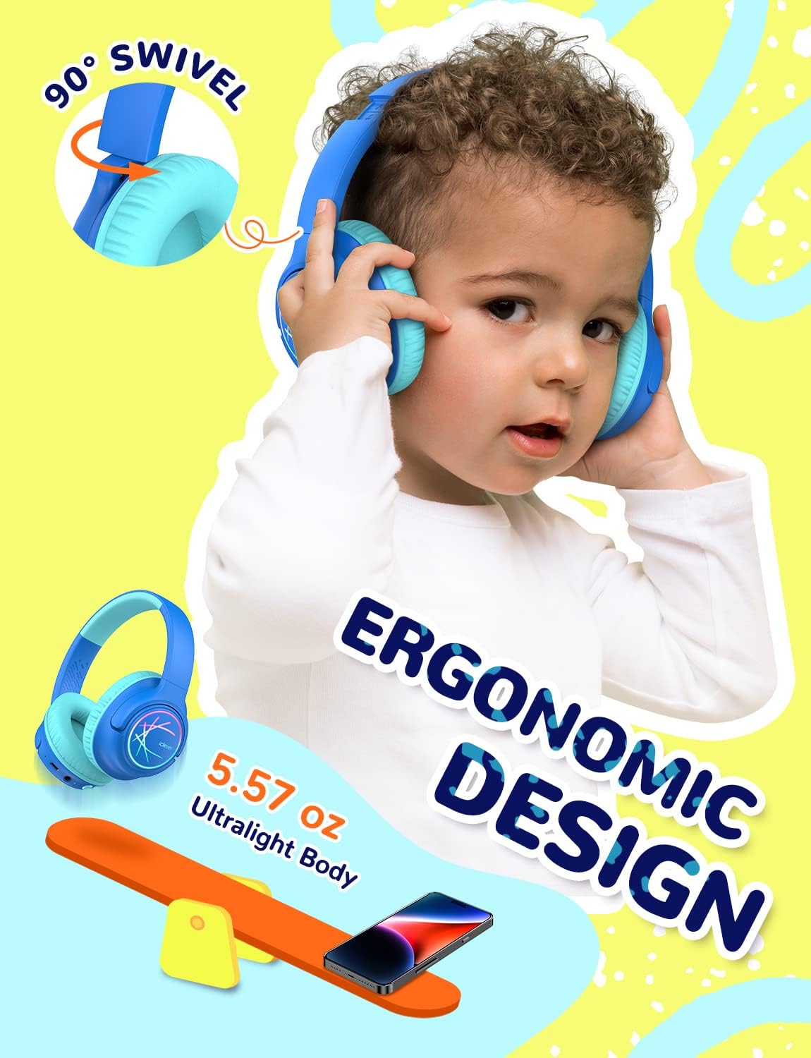 iClever BTH18 Kids Bluetooth Headphone (1)