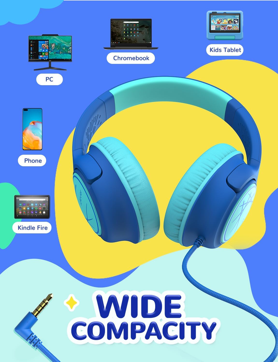 iClever H26 Kids Wired Headphone (1)