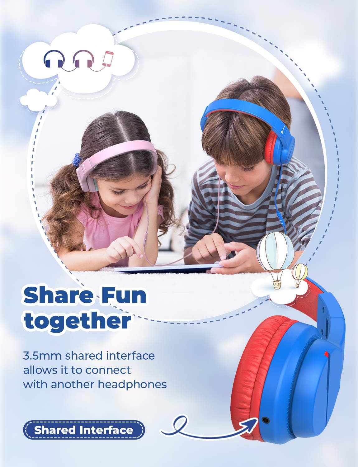 iClever HS19 Kids Wired Headphone (1)